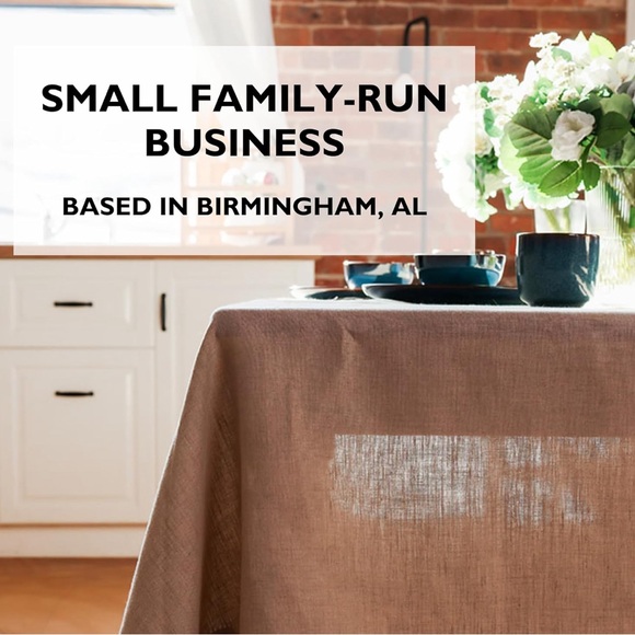 100% Pure Linen Tablecloth With Hemstitch by “Refined Manor”, Sze 60 x 90 New - Picture 3 of 9